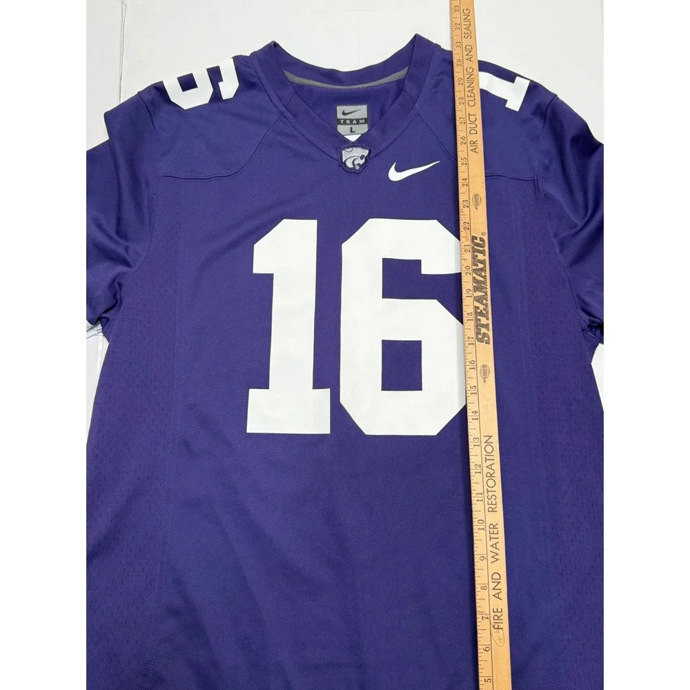 Nike Kansas State Wildcats K-State Football Jersey 16 Purple Mens Large L